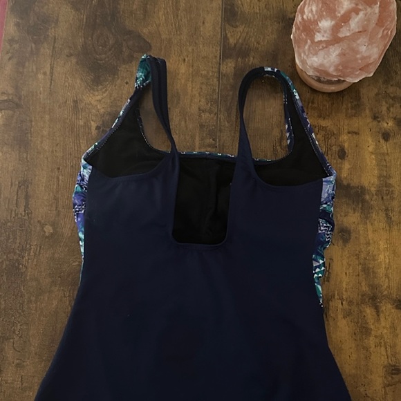 Blue One Piece Swimsuit TYR SIZE 10 - Picture 4 of 9